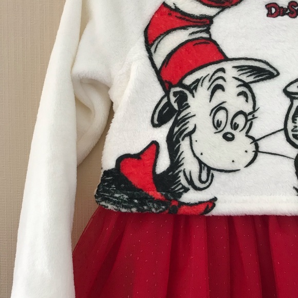 Dr Seuss Macy's Girls Cozy Dress Girls 5 - Picture 2 of 3